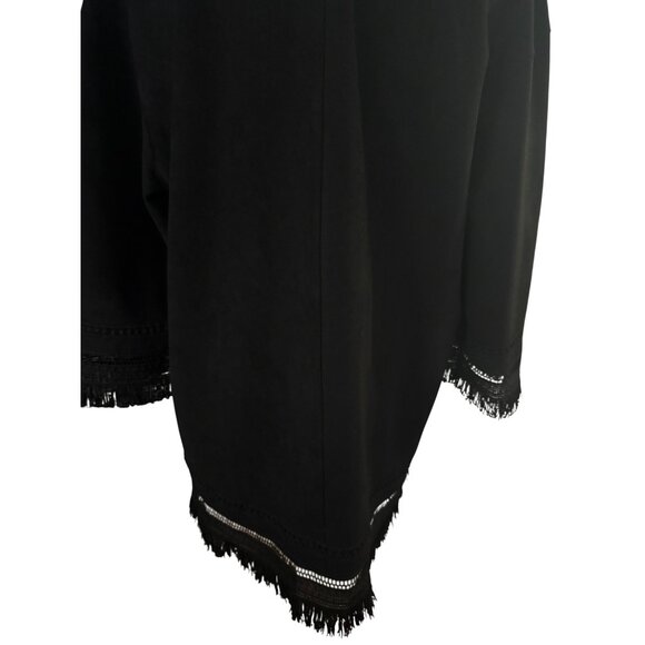 ZARA XS Faux Suede Fringed Trim Boho Jacket in Black Women’s Festival - Picture 13 of 16